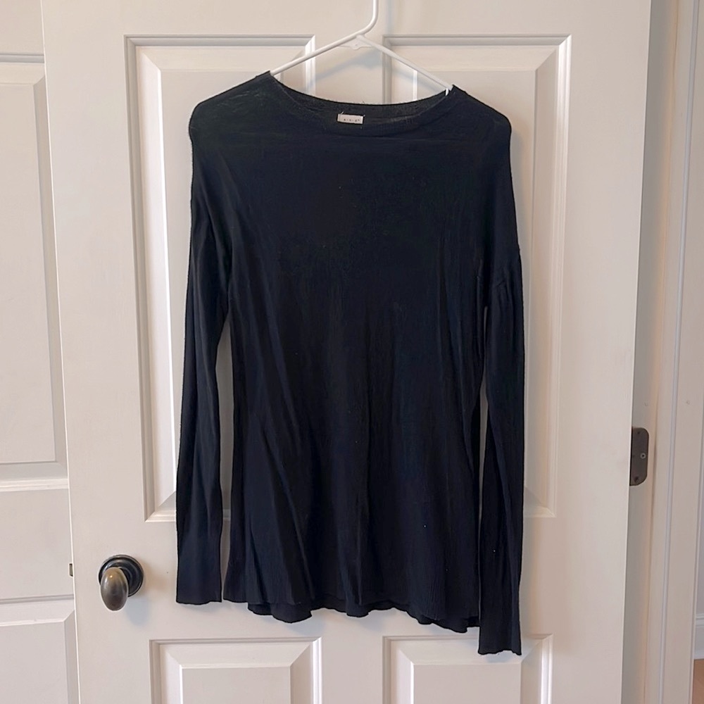 Black A New Day Crewneck Tunic Sweater